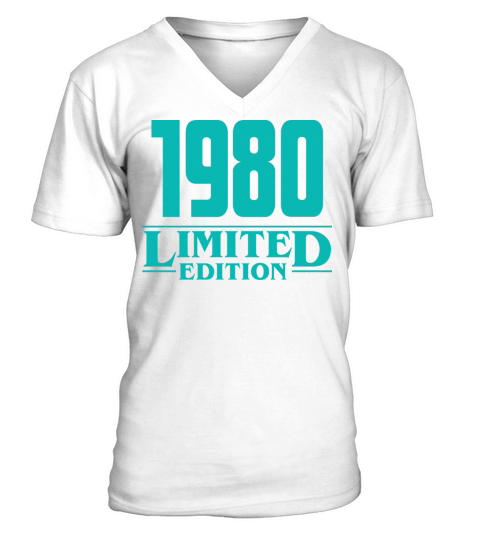 1980 Limited Edition 42th Birthday Boy Girl V-Neck T-shirt