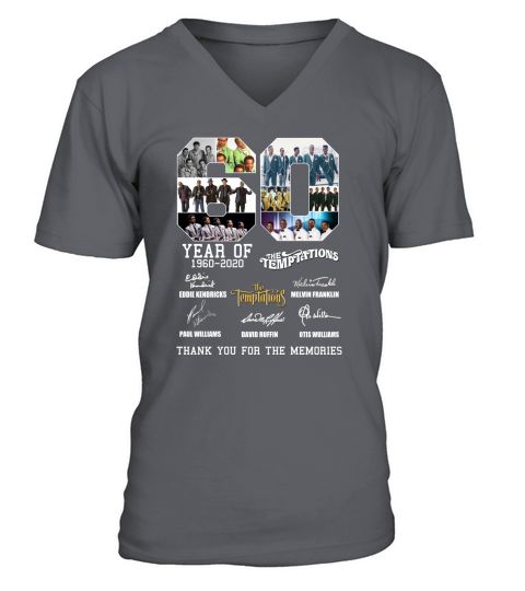 60 Year of The Temptations 1960-2020 thank you for the memories shirt V-Neck T-shirt