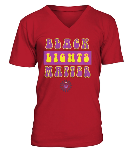 Black Lights Matter Hippy Trippy Teeshirt V-Neck T-shirt