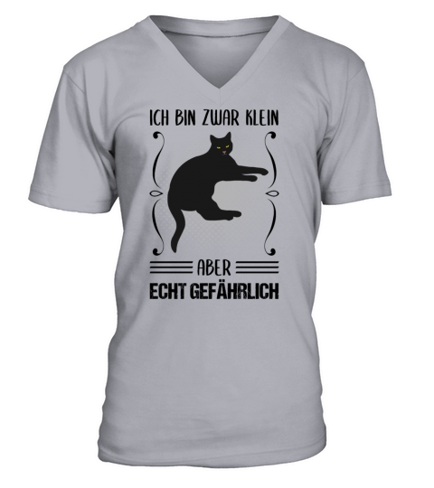 Cat Small But Dangerous Funny Quote Gift V-Neck T-shirt