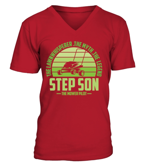 Funny Step Son Lawn Mowing Shirt Lawn Mower Mow Su V-Neck T-shirt