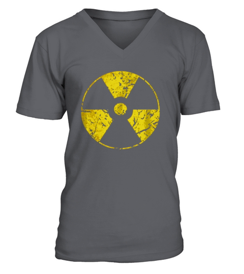 Funny Vintage Radioactive Nuclear War symbol T shirt V-Neck T-shirt