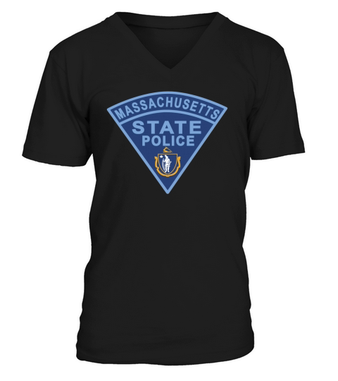 Massachusetts State Police Patch V-Neck T-shirt