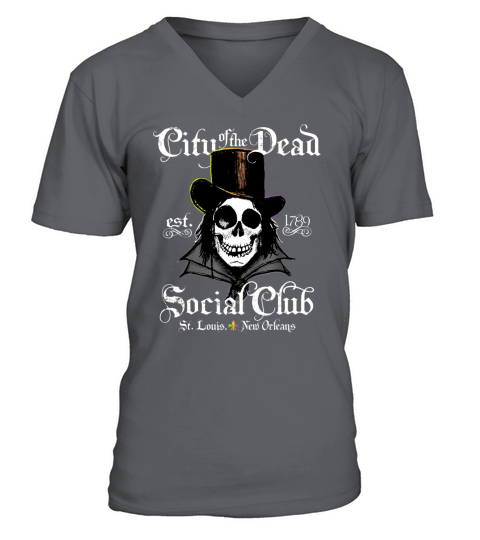 Original New Orleans Voodoo Doctor Goth Skull Halloween shirt V-Neck T-shirt