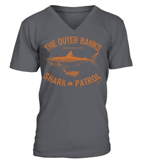 Outer Banks Shark Patrol OBX Vintage Orange V-Neck T-shirt