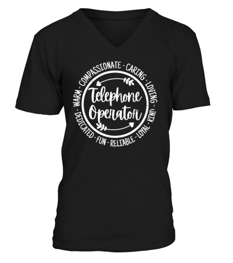 Telephone Operator Specialist Vintage Gift V-Neck T-shirt