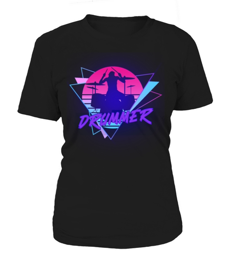 Drummer Drum Set 90S 80S Vintage Women's T-Shirt