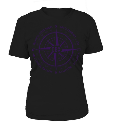 OBX Nautical Compass Outer Banks Vintage Purple Women's T-Shirt