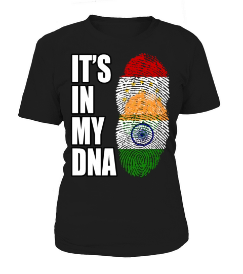 Tajikistani And Indian Vintage Heritage DNA Flag Women's T-Shirt