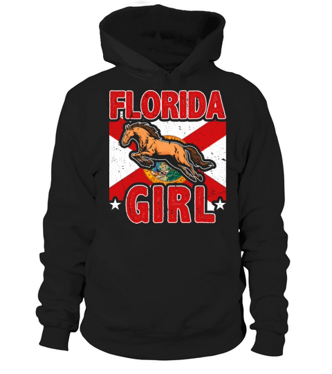 Vintage Horseback Riding Horse Girl Florida Hoodie Unisex