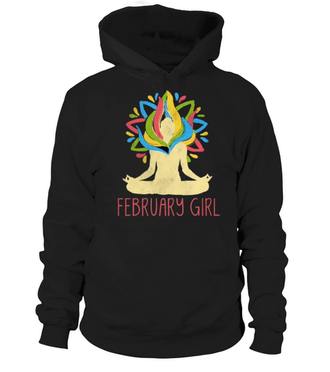 Yoga Mandala Meditation Birth Born Month February Hoodie Unisex