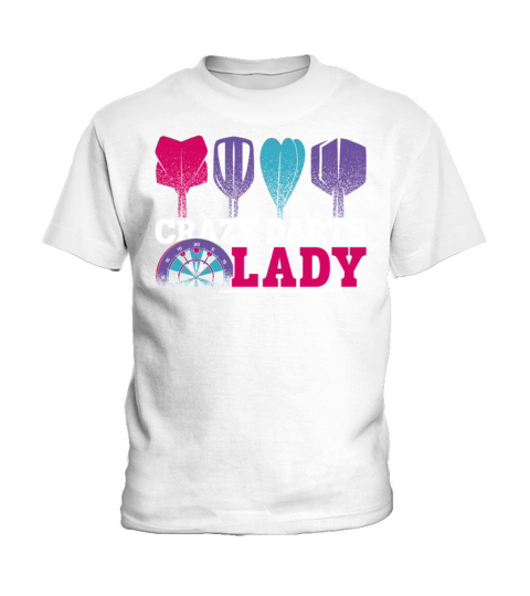 Darts Board Girl Vintage Crazy Kids T-Shirt
