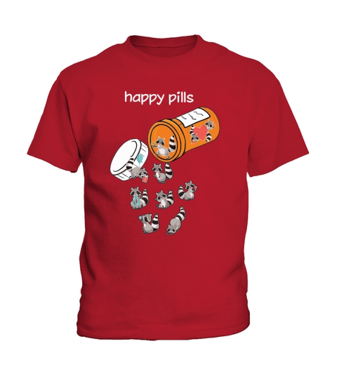 Happy Pills Raccoon Lover Tshirt Kids T-Shirt