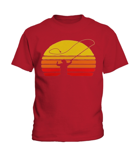 Retro Fly Fishing Shirt - Vintage Trout Fisherman Design 3 Black Youth Kids T-Shirt