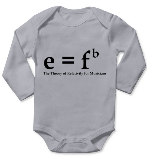 E = Fb, Theory of Relativity for Musicians Long Sleeve Baby One-Piece
