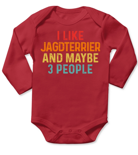 I Like Jagdterrier And Maybe 3 People Retro Long Sleeve Baby One-Piece