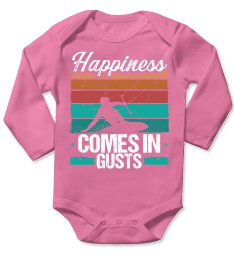 Kiteboarding Vintage Windsurfing Windsurfer Retro Long Sleeve Baby One-Piece