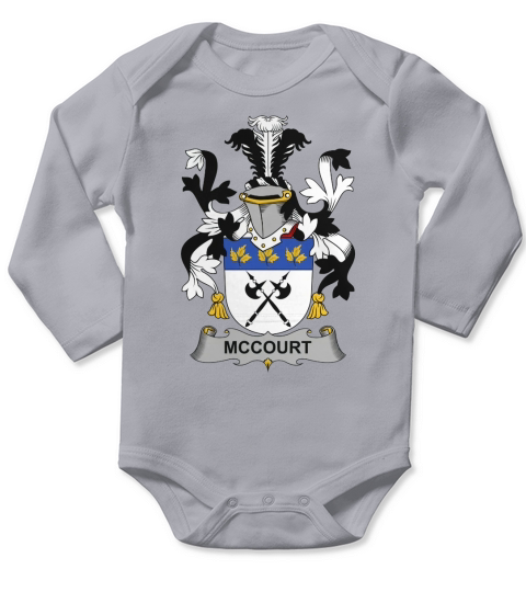 McCourt Family Crest Irish Family Crests II Long Sleeve Baby One-Piece