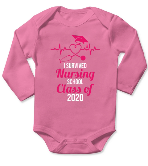 New Nurse Grad Class Of 2020 Cool Nursing Graduate Gift - Ladies Flowy Tank Long Sleeve Baby One-Piece