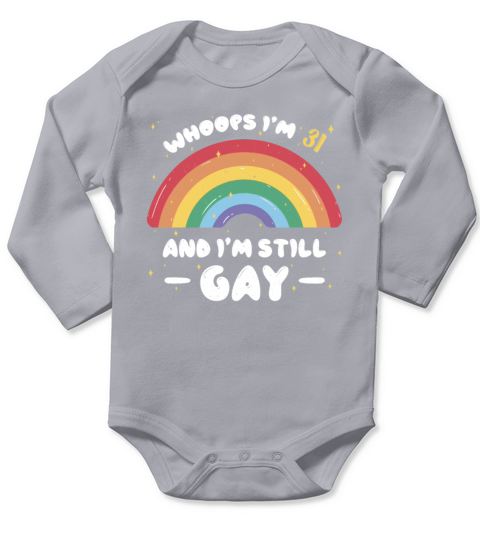 Rainbow Age 31 Years Gay Pride LGBT Pride Month Long Sleeve Baby One-Piece
