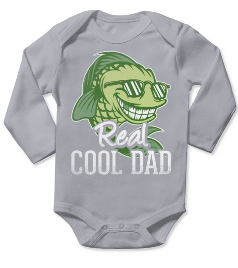 Reel Cool Dad Fishing Sunglasses Fathers Day Long Sleeve Baby One-Piece