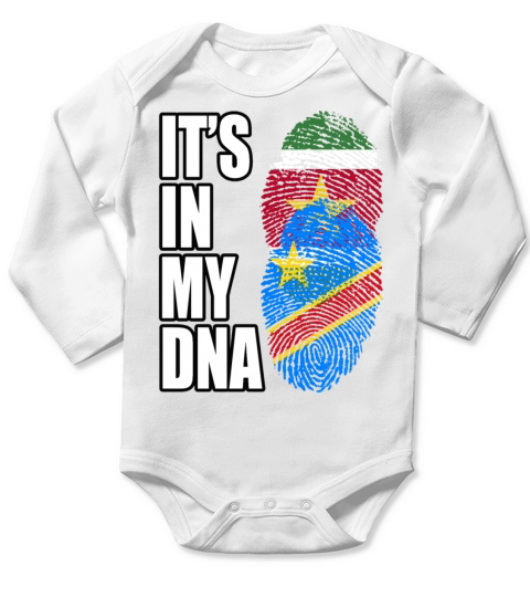 Surinamese And Congolese Republic Vintage Heritage Long Sleeve Baby One-Piece