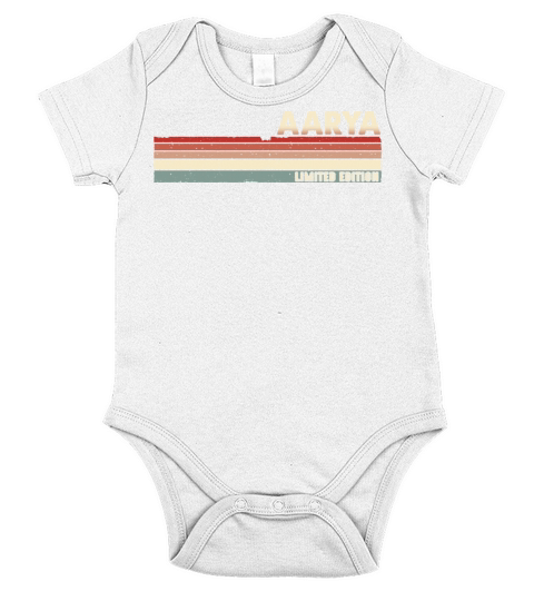 Aarya - Funny Retro Vintage Name 80s 90s Short Sleeve Baby One-Piece