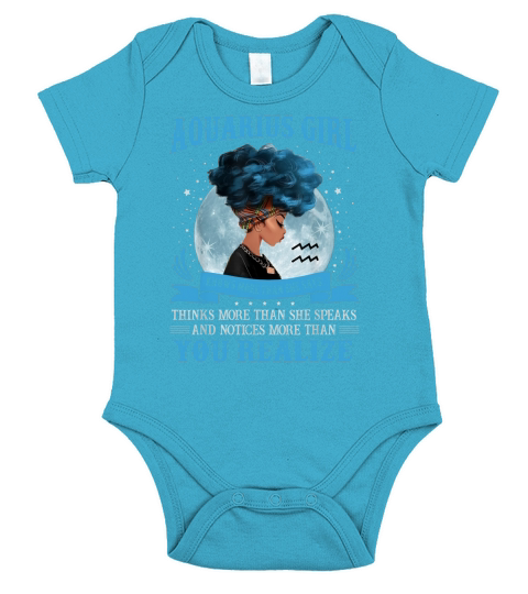 Aquarius Girls Black Queen Knows More Than She Says shirt Short Sleeve Baby One-Piece