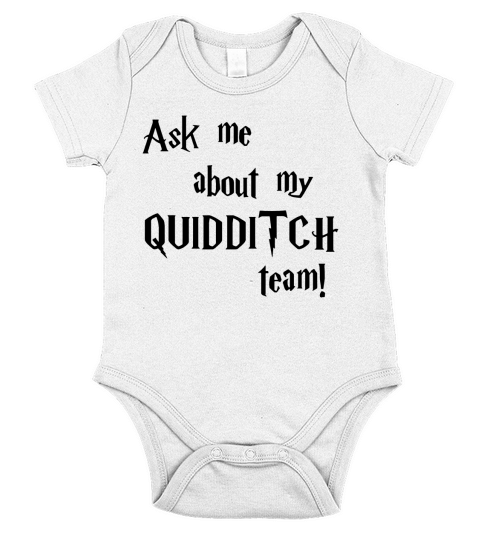 Ask Me About My Quidditch Team! - Unisex Tri-Blend T-Shirt Short Sleeve Baby One-Piece