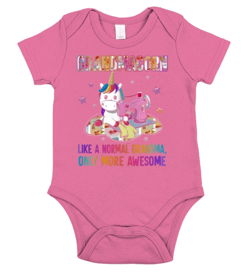 Grandmacorn like a normal grandma only more awesome shirt Short Sleeve Baby One-Piece