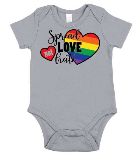 LGBT   Spread love not hate Short Sleeve Baby One-Piece