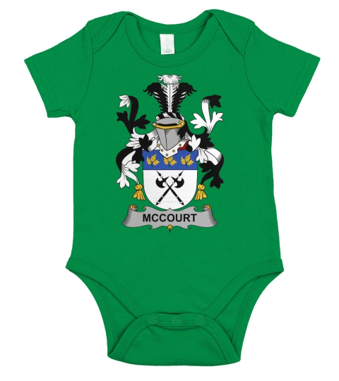 McCourt Family Crest Irish Family Crests II Short Sleeve Baby One-Piece