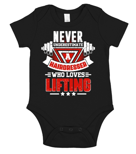 Never Underestimate Hairdresser Gym Workout Fitnes Short Sleeve Baby One-Piece