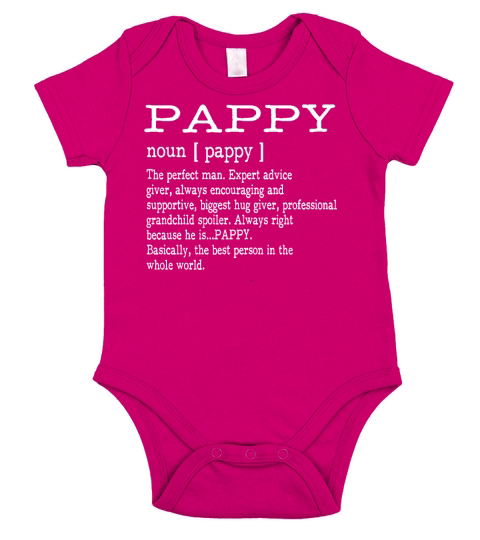 Pappy Definition Grandpa Fathers Day Gifts - Men T-Shirt Short Sleeve Baby One-Piece