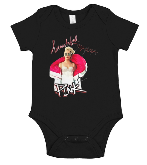 PINK  BEAUTIFUL TRAUMA Short Sleeve Baby One-Piece