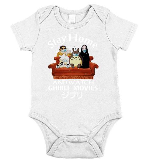 Stay Home And Watch Ghibli Movies Short Sleeve Baby One-Piece