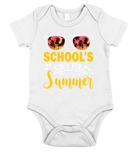 Vintage Last Day Of School Out For Summer Teacher Short Sleeve Baby One-Piece