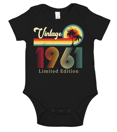 vintage limited edition 1961 Short Sleeve Baby One-Piece