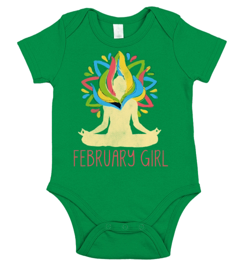 Yoga Mandala Meditation Birth Born Month February Short Sleeve Baby One-Piece