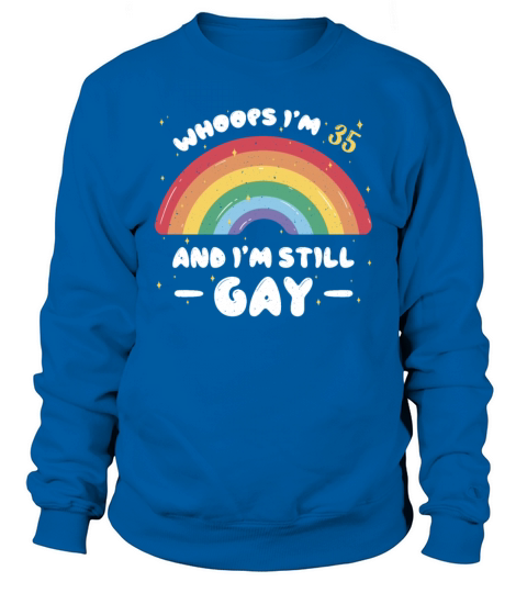 Rainbow Age 35 Years Gay Pride LGBT Pride Month Sweatshirt Unisex