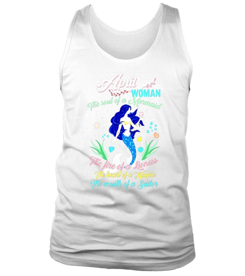 April Woman The Soul Of A Mermaid Glitter T-shirt Tank Top Unisex