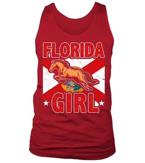 Vintage Horseback Riding Horse Girl Florida Tank Top Unisex