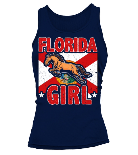 Vintage Horseback Riding Horse Girl Florida Tank top Woman