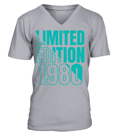 1980 Limited Edition 42th Birthday Boy Girl V-Neck T-shirt