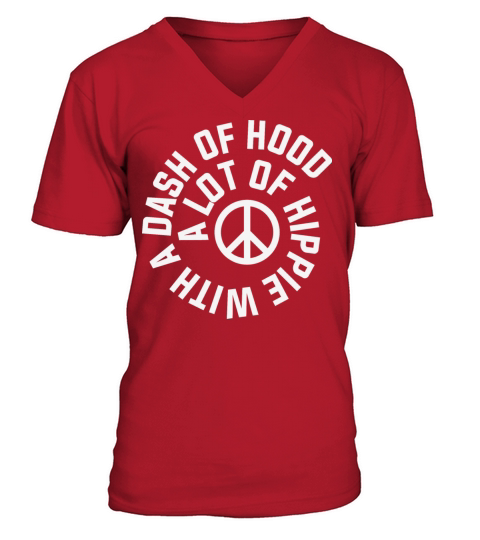 A Lot Of Hippie With A Dash Of Hood V-Neck T-shirt