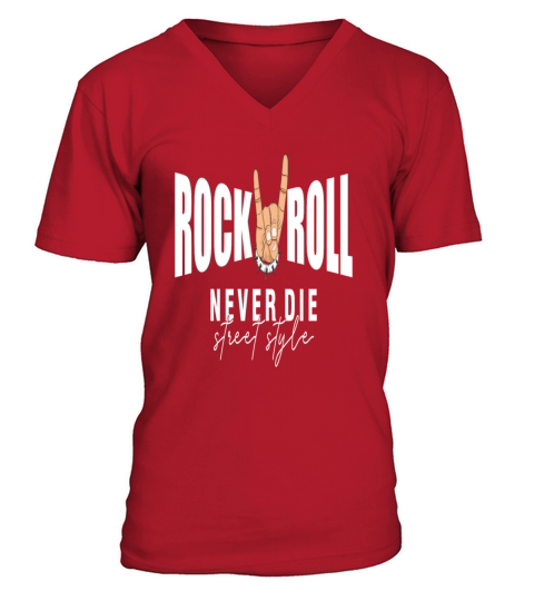 Musician Rockn Roll Guitar Hard Rock V-Neck T-shirt