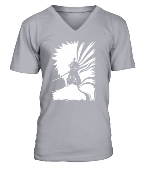 Shinigami Hollow Face Covering  Kurosaki Ichigo Bleach Kurosaki Ichigo V-Neck T-shirt