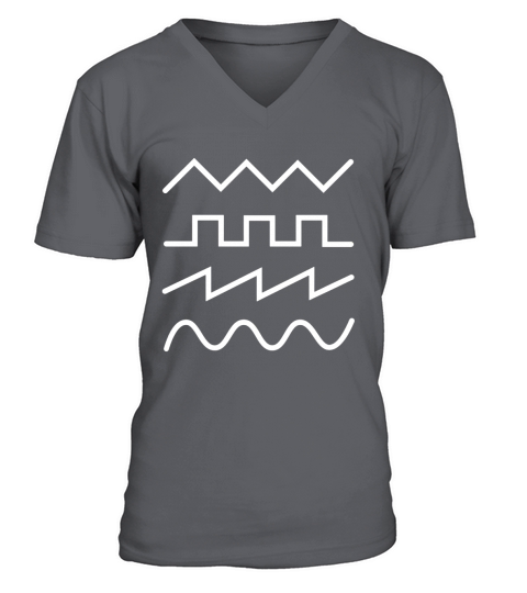 Synth Analog Audio Waveform Synthesizer Nerd T-Shirt V-Neck T-shirt