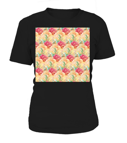 Artistic colorful bright floral seamless pattern Women's T-Shirt
