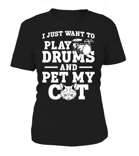 Drummer Drum Set Cat Vintage I Women's T-Shirt